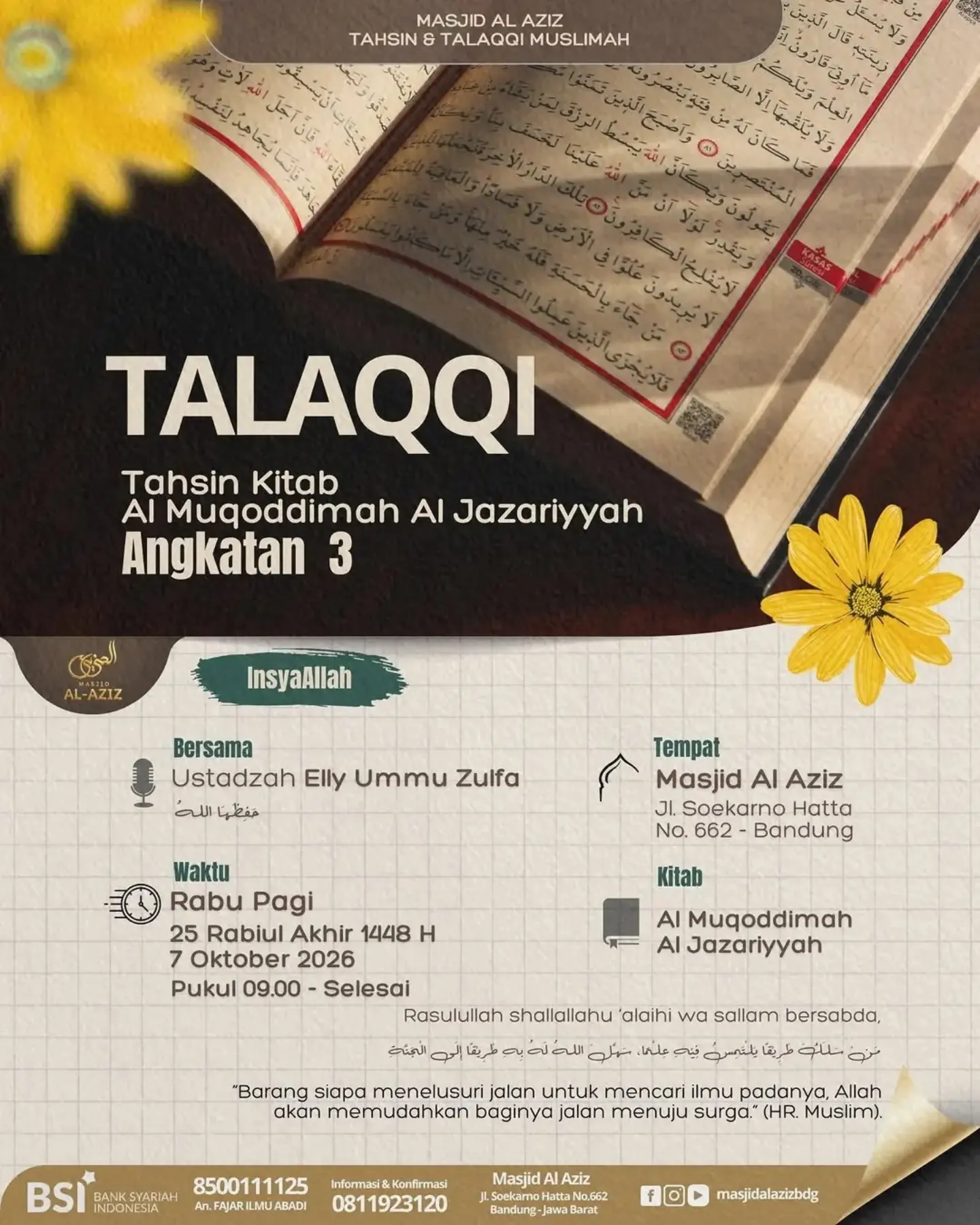 Talaqi Tahsin Kitab Al Muqaddimah Al Jazariyyah Angkatan 3