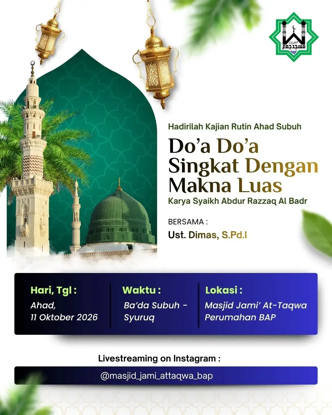 Do'a Do'a Singkat Dengan Makna Luas