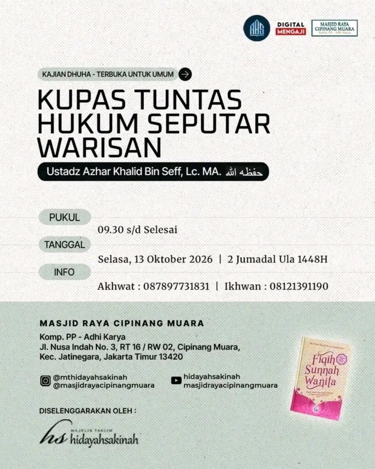 KAJIAN DHUHA - TERBUKA UNTUK UMUM
