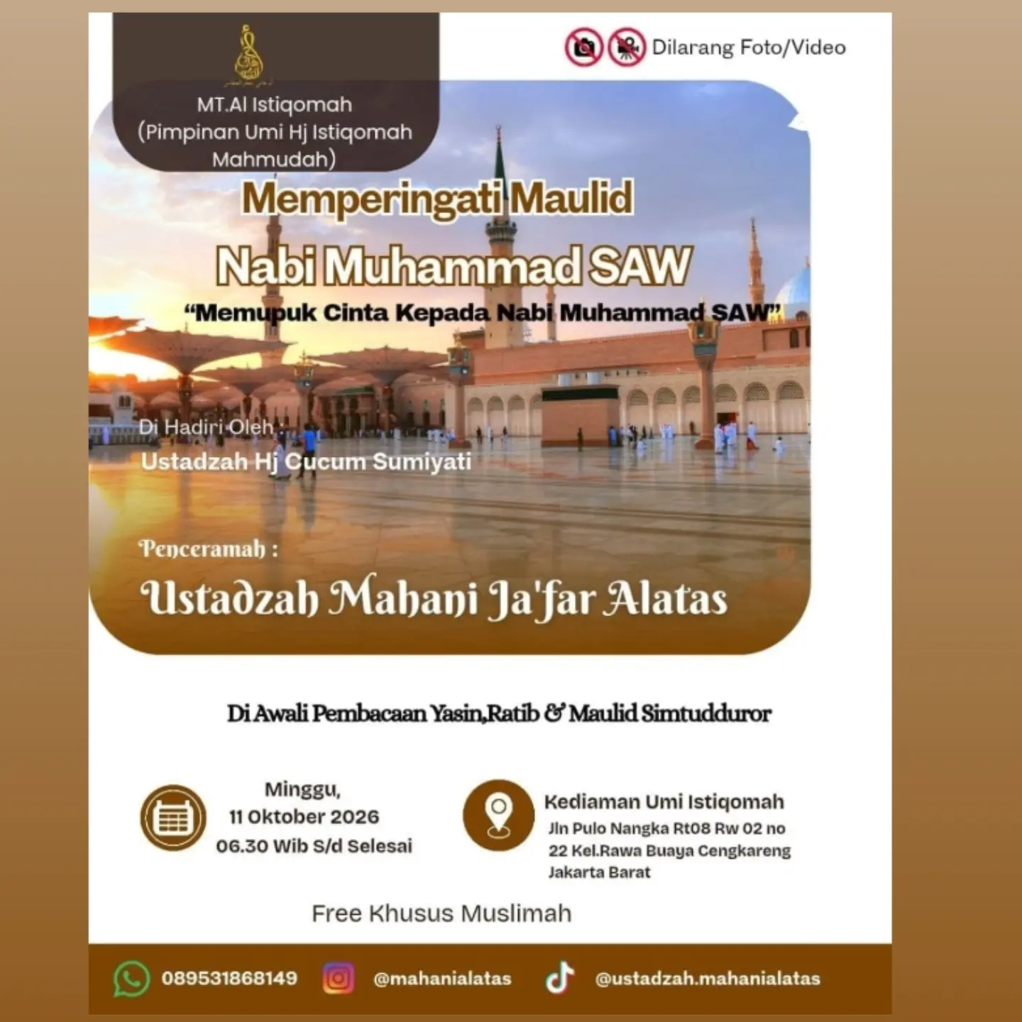 Memperingati Maulid Nabi Muhammad SAW
