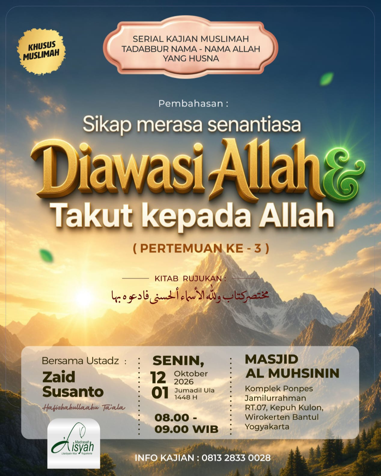 Serial Kajian Muslimah Tadabbur Nama - Nama Allah Yang Husna