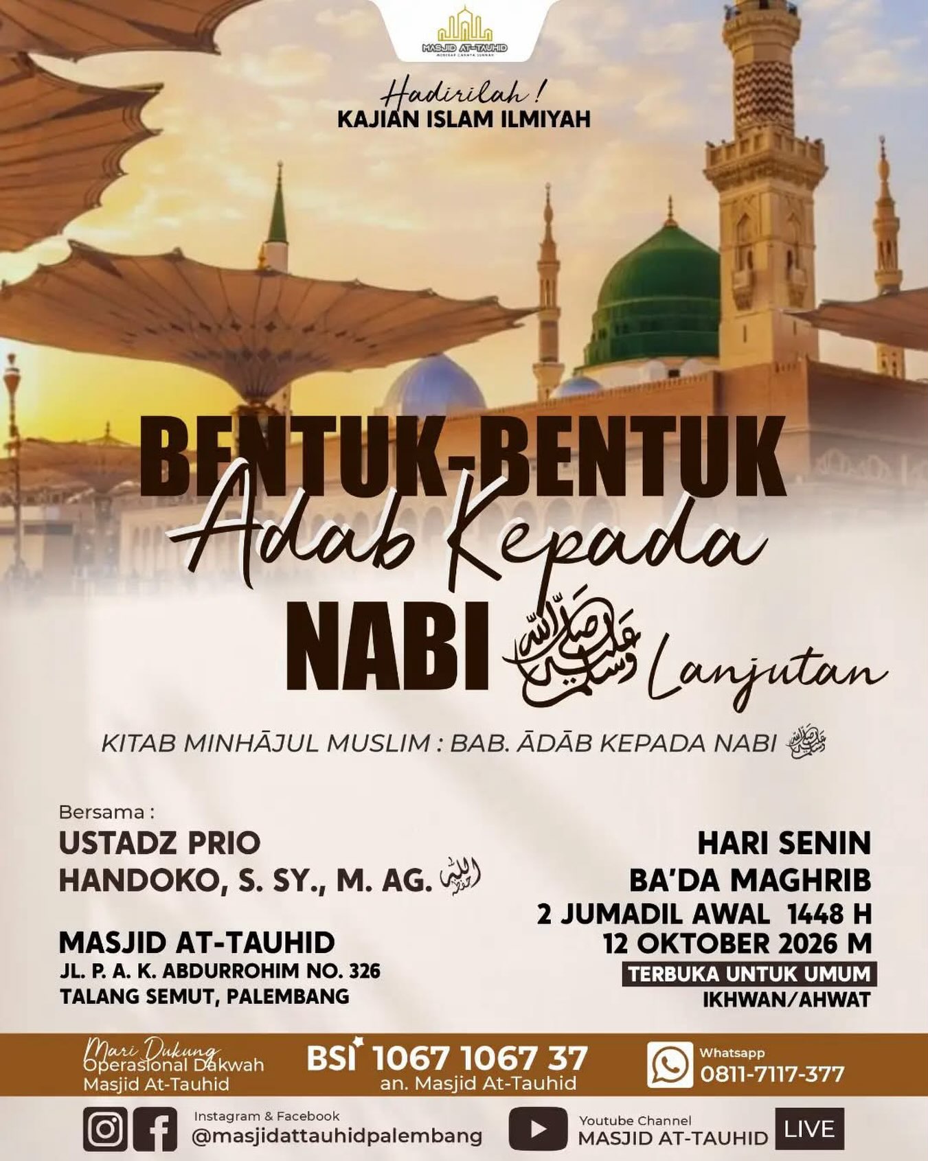Bentuk-Bentuk Adab Kepada Nabi (Lanjutan)