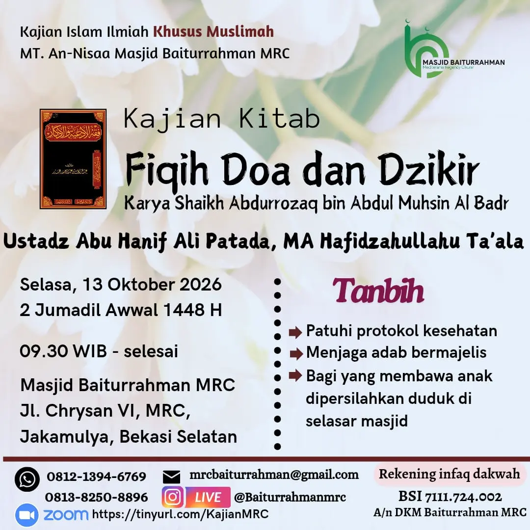 Kajian Kitab Fiqih Doa dan Dzikir