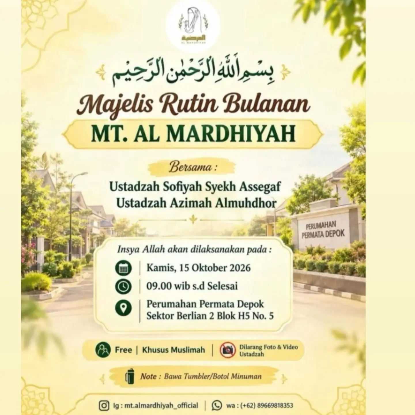 Majelis Rutin Bulanan MT. AL MARDHIYAH