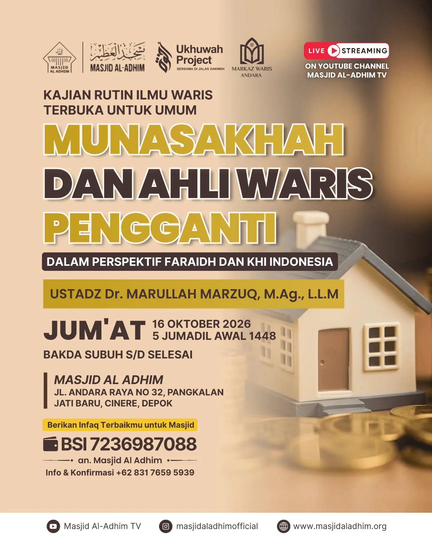 KAJIAN RUTIN ILMU WARIS TERBUKA UNTUK UMUM